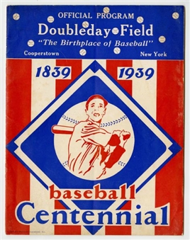 1939 Doubleday Field Baseball Centennial Scored Program 